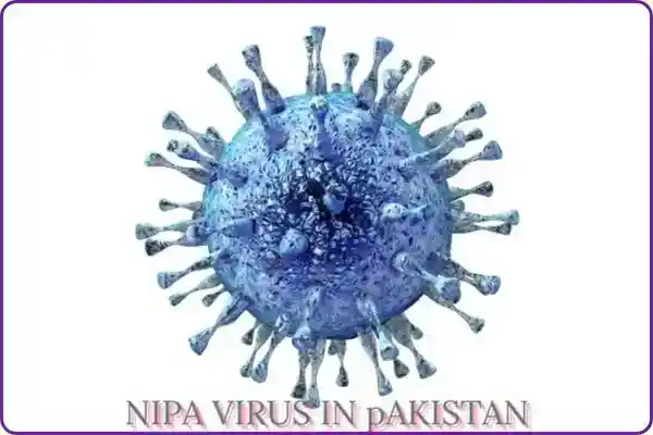 NIPAH VIRUS IN PAKISTAN IS WRITTEN IN THE PICTURE WITH PICTURE OF VIRUS