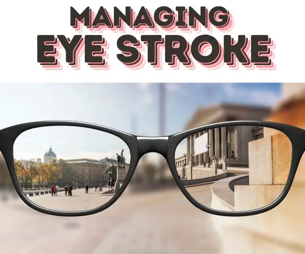 EYE STROKE MANAGEMENT IS WRITTEN IN THE PIC WITH SUN GLASS