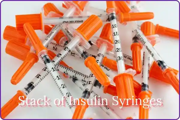 stack of insulin syringes 